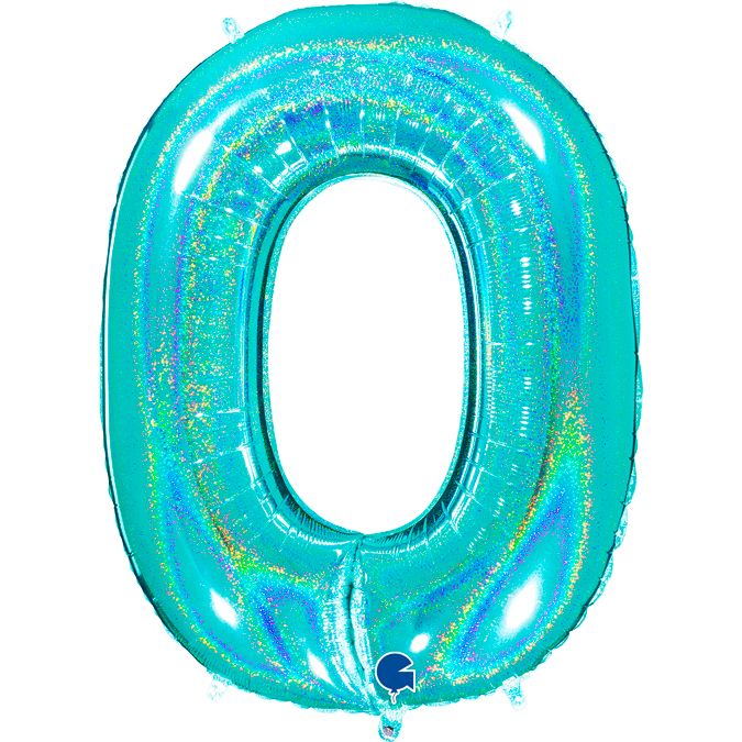 Grabo - Mylar Numeri Glitter Tiffany - 40''/102cm