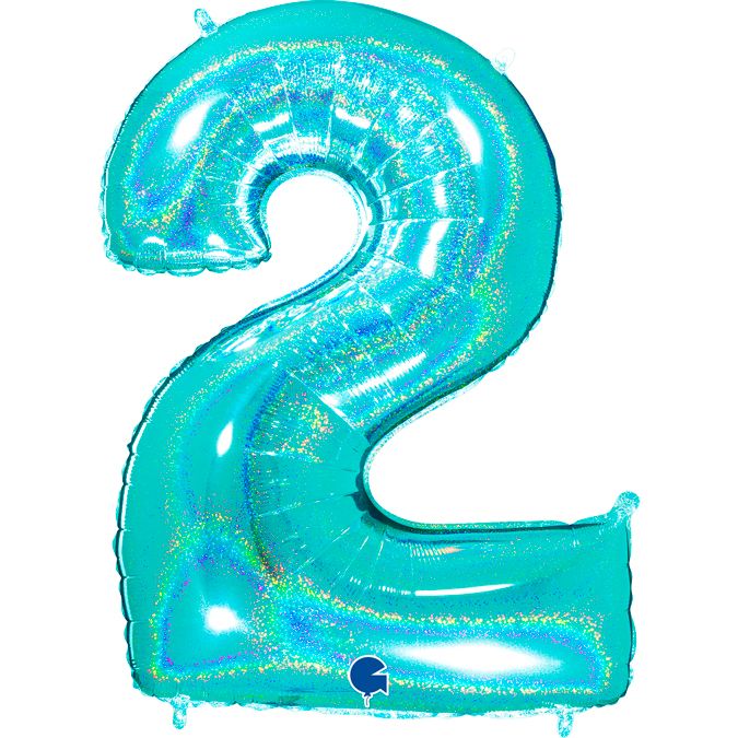 Grabo - Mylar Numeri Glitter Tiffany - 40''/102cm