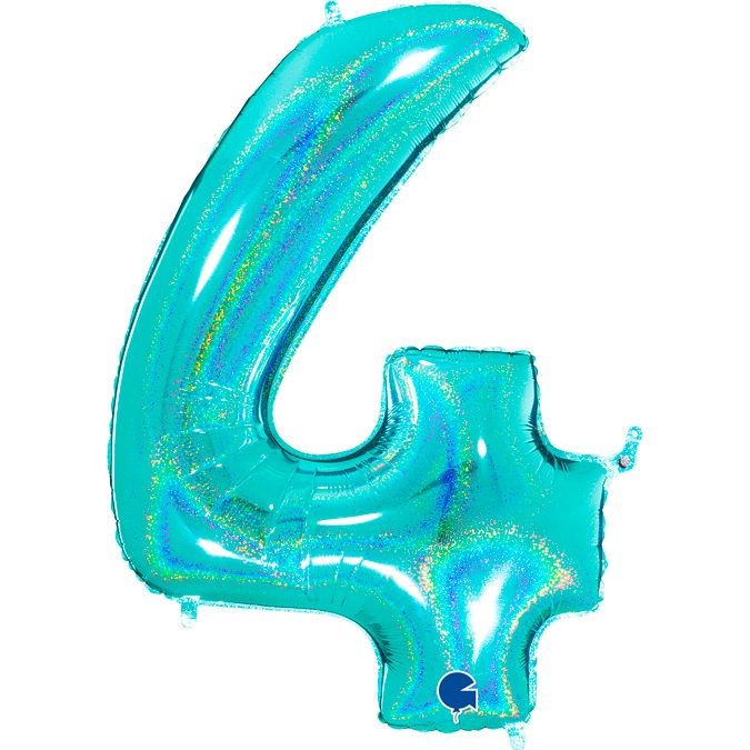 Grabo - Mylar Numeri Glitter Tiffany - 40''/102cm
