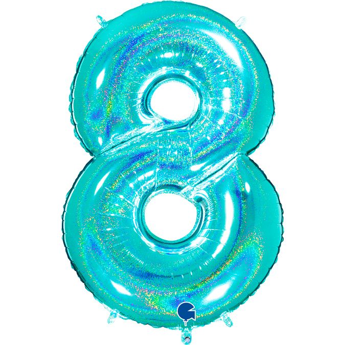 Grabo - Mylar Numeri Glitter Tiffany - 40''/102cm