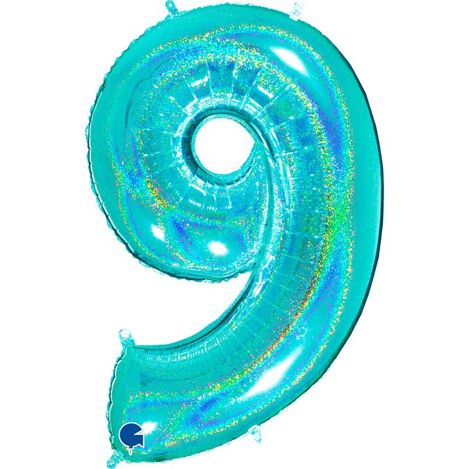 Grabo - Mylar Numeri Glitter Tiffany - 40''/102cm