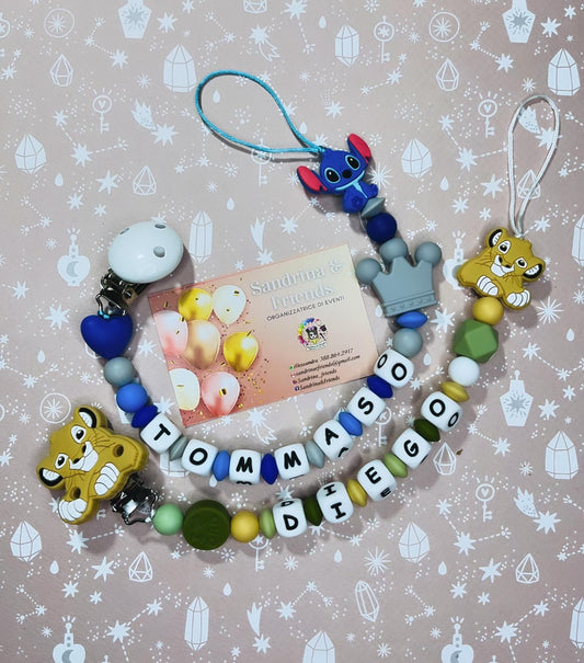 Catenella Porta ciuccio personalizzata