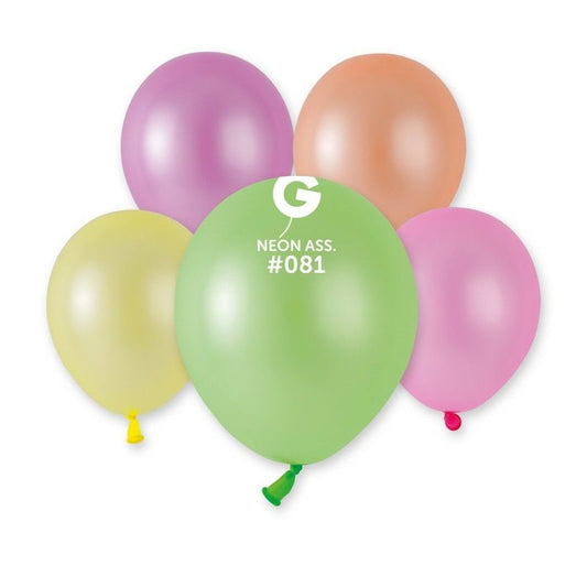 Gemar - 100 Palloncini Fluo 5"/13cm