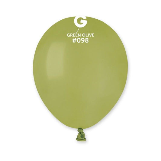 Gemar - 100 Palloncini Verde Oliva 5"/13cm