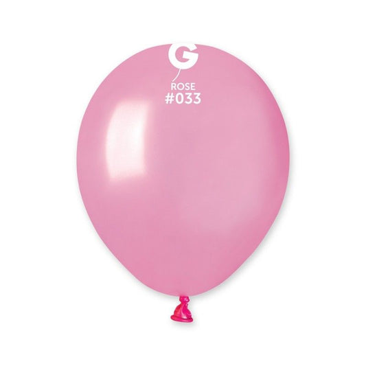 Gemar - 100 Palloncini Rose METAL 5"/13cm