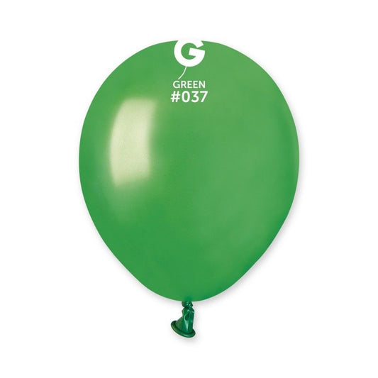 Gemar - 100 Palloncini Verde prato METAL 5"/13cm