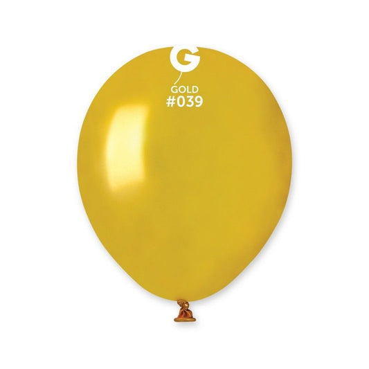 Gemar - 100 Palloncini Oro METAL 5"/13cm