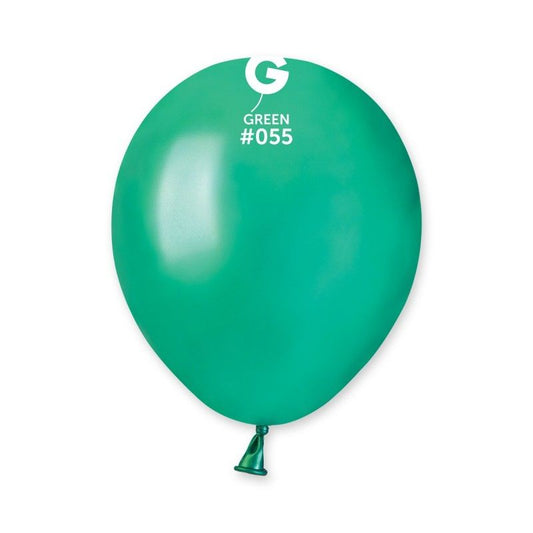Gemar - 100 Palloncini Verde Bosco METAL 5"/13cm