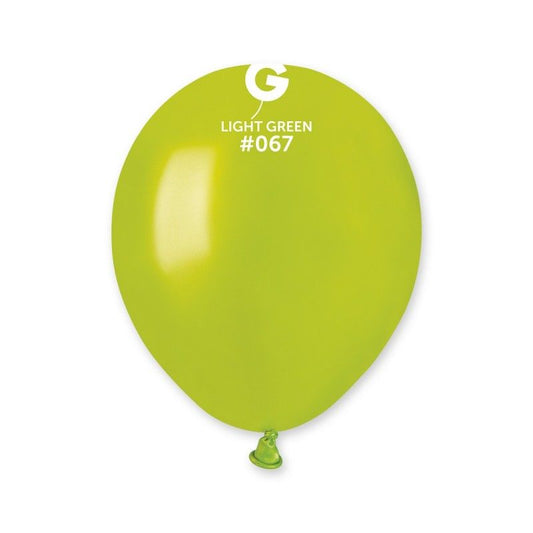 Gemar - 100 Palloncini Verde Lime METAL 5"/13cm