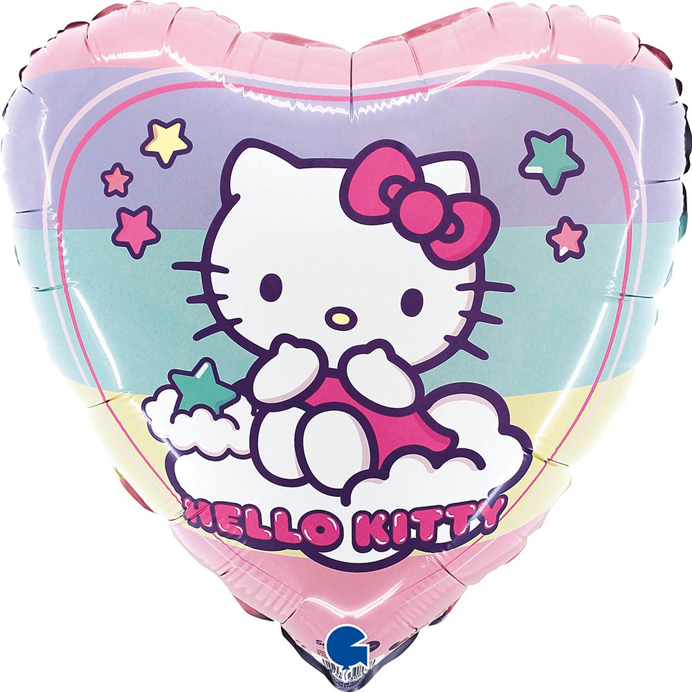 18" CUORE HELLO KITTY RAINBOW