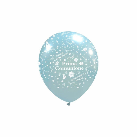 100 Palloncini Celeste Prima Comunione 5''/13cm